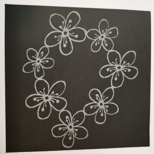 Stencil corona de Flores