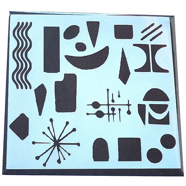 Stencil Inspiración Miró Ondas