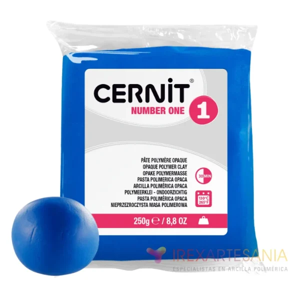 Arcilla Polimérica Cernit Number One Azul 250g