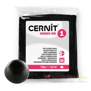 Arcilla Polimérica Cernit Number One Negro 250g