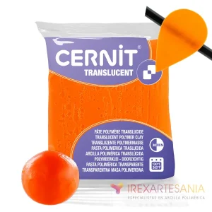 Arcilla Polimérica Cernit Translúcido Naranja