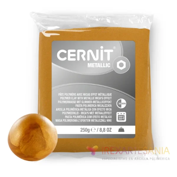 Arcilla Polimérica Cernit Metallic Oro 250g