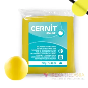 Arcilla Polimérica Cernit Opaline Amarillo 250g