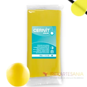 Arcilla Polimérica Cernit Opaline Amarillo 500g