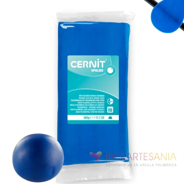 Arcilla Polimérica Cernit Opaline Azul Primario 500g