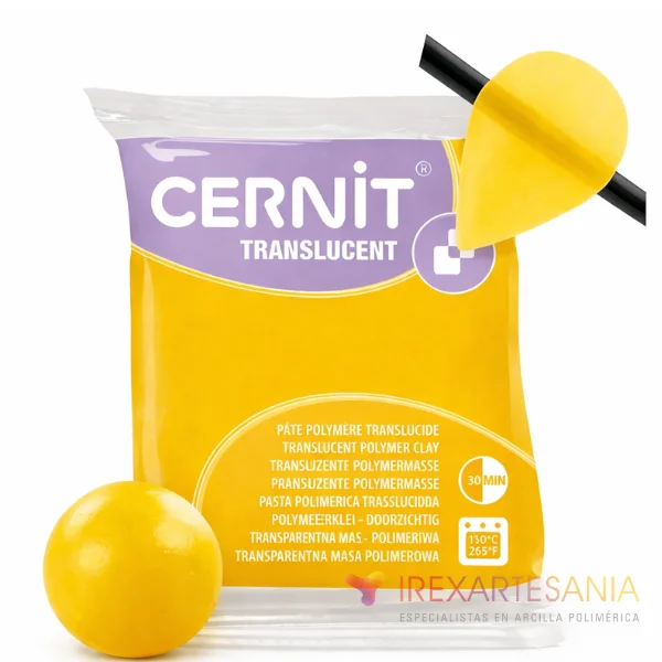arcilla polimérica Cernit Translucent Maíz 57 g efecto translúcido